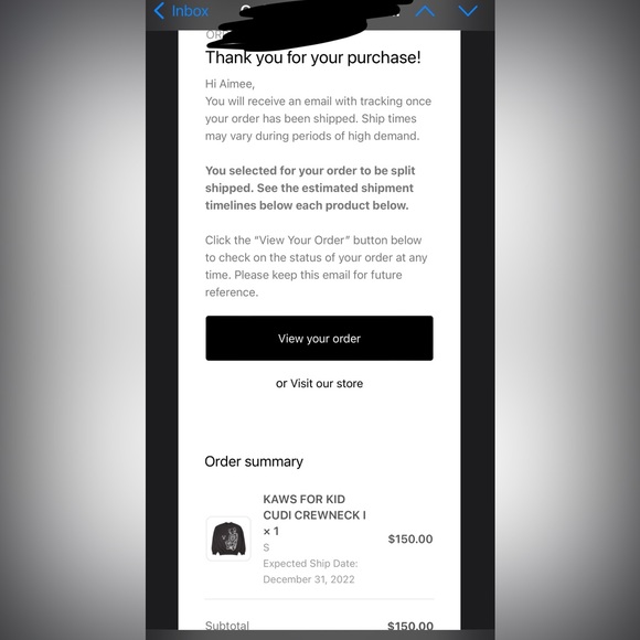 KAWS For Kid Cudi Moon Man Front Print Crewneck Sweatshirt - Picture 2 of 2